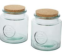 Notrash2003 Lot de 2 bocaux de conservation pour pâtes, biscuits, farine ou autres aliments en verre