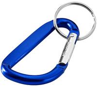 noTrash2003 Lot de 5 mousquetons à ressort en aluminium pour le camping, la pêche, la randonnée ou les voyages avec anneau porte-clés (bleu)