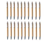 notrash2003® Lot de stylos à bille Différentes Quantités En bois de bambou 20er Set Noir