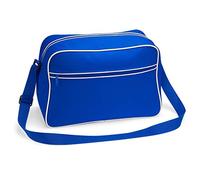 noTrash2003 Sac à bandoulière rétro dans le design des années soixante-dix en polyester avec passepoil. Porte-clés gratuit inclus, bleu marine, Medium