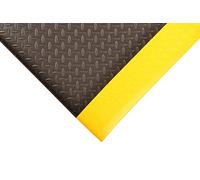 Notrax 419 Diamond Sof-Tred W/Dyna-Shield Tapis de sécurité Anti-Fatigue, pour la Maison ou Le Travail, 0,9 x 3,6 m, Noir/Jaune