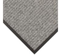 Notrax Heritage Rib™ Commercial Indoor Door Mat Office Rugs - 3' x 10' Gray Front Door Mat with Double Rib 22oz Yarn, Non-Slip Vinyl Backing - Durable Entryway Rug Made in The USA - 117S0310GY