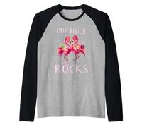 Notre Amoureux des Flamants Roses Flock Rocks Manche Raglan
