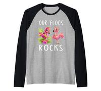 Notre Amoureux des Flamants Roses Flock Rocks Manche Raglan