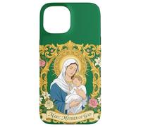 Notre Bienheureuse Marie Mère Dieu Bébé Jésus Enfant Catholique Coque pour iPhone 15
