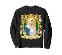 Notre Bienheureuse Marie Mère Dieu Bébé Jésus Enfant Catholique Sweatshirt