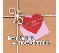 Notre carnet de mots d’amour: Journal à remplir à deux | Livre cadeau pour couple amoureux | Grand format 21,5x21,5cm | 365 jours à compléter | 120 pages | Reliure brochée | Couverture Lettre d’amour