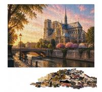 Notre-Dame Cathedral in Paris Puzzle Adulte en Bois | Cadeau sans écran pour Noël : activité sans écran à la maison pendant une soirée calme.