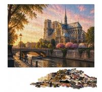 Notre-Dame Cathedral in Paris Puzzle Adulte en Bois | Une activité sans écran autour de la table - moins de temps devant les écrans à son propre rythme.