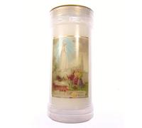 Notre Dame de Fatima bougie-pilier 72 heure Burn Novena Prière Catholique 14cm blanc