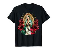 Notre-Dame de Guadalupe en Fleurs de Roses - catholique T-Shirt