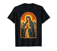 Notre-Dame de Guadalupe Prière Mariale Art Catholique Sacré T-Shirt Graphique avec Valeur