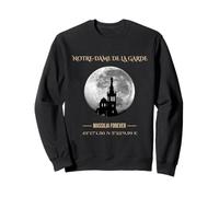 Notre Dame de la Garde Marseille Lune Art Minimaliste Sweatshirt