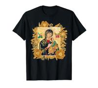 Notre-Dame de l'Éternelle Aide Marie Icône Catholique T-Shirt Graphique avec Valeur