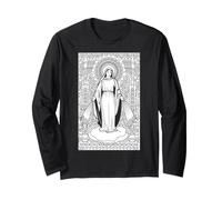 Notre Dame de Lourdes Immaculée Conception Marie Catholique Manche Longue