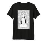 Notre Dame de Lourdes Immaculée Conception Marie Catholique T-Shirt Haut de Gamme