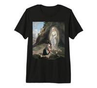 Notre-Dame de Lourdes Sainte Bernadette Marie Immaculée Catholique T-Shirt Haut de Gamme