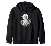 Notre-Dame de Lourdes Symbole Puissant Saint Marie Mère Marie Sweat à Capuche