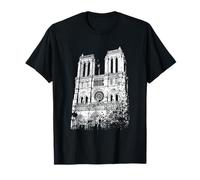 Notre-Dame de Paris Cathédrale Vintage J'aime I Love Paris T-Shirt