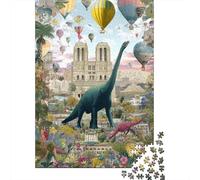 Notre-Dame de Paris Puzzles en Bois 1000 Pièces Adultes Cadeaux d'anniversaire pour Jeu De Défi Familial Jeux ÉduChatifs Décoration Relaxation Et Sagesse 1000pcs (75x50cm)