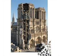 Notre-Dame de ParisPuzzle Premium 1000 Pièces en Papier Recyclé pour Grands-Parents Entraînement Cognitif Loisirs Créatifs 38x26cm/1000pcs