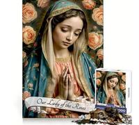 Notre-Dame des Roses Puzzle de 1000 pièces pour Adultes pour stimuler la mémoire et se détendre mentalement Découpe de qualité supérieure Surprise chaleureuse (38x52cm)