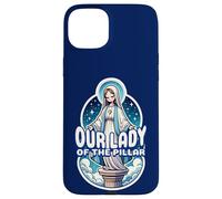 Notre Dame du Pilier Enfants Notre Sainte Mère Marie Catholique Coque pour iPhone 15 Plus