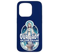 Notre Dame du Pilier Enfants Notre Sainte Mère Marie Catholique Coque pour iPhone 15 Pro