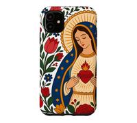 Notre-Dame Guadalupe Marie Cœur Immaculé Folk Catholique Sainte Coque pour iPhone 11