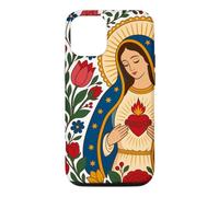 Notre-Dame Guadalupe Marie Cœur Immaculé Folk Catholique Sainte Coque pour iPhone 12/12 Pro