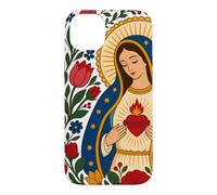 Notre-Dame Guadalupe Marie Cœur Immaculé Folk Catholique Sainte Coque pour iPhone 14 Plus