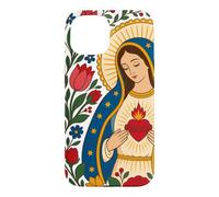 Notre-Dame Guadalupe Marie Cœur Immaculé Folk Catholique Sainte Coque pour iPhone 15