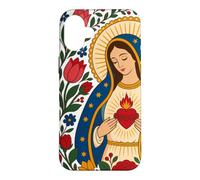 Notre-Dame Guadalupe Marie Cœur Immaculé Folk Catholique Sainte Coque pour iPhone 16 Plus