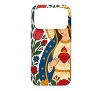 Notre-Dame Guadalupe Marie Cœur Immaculé Folk Catholique Sainte Coque pour iPhone 17 Pro