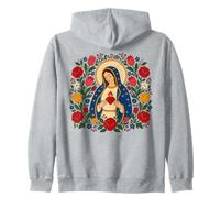 Notre-Dame Guadalupe Marie Cœur Immaculé Folk Catholique Sainte Sweat à Capuche
