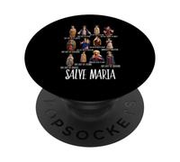 Notre-Dame la Bienheureuse Mère Latin Marian Titres Catholiques PopSockets PopGrip Adhésif