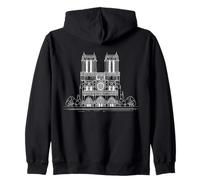 Notre-Dame Ligne Art Passionné Sweat à Capuche