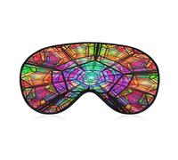 Notre Dame verre fenêtre sommeil masque pour les yeux doux couvre-yeux bloquant les lumières bandeau avec sangle réglable pour la sieste de voyage