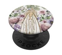 Notre-Dame Virgen De Guadalupe Vierge Marie Fleur Violet Boho PopSockets PopGrip Adhésif