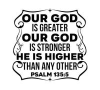 notre dieu est plus grand Stickers muraux 54.6x55.3cm Modification et ajout d'informations possibles Noir