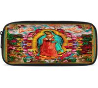Notre Lady Guadalupe Mexicaine Sainte Vierge Marie Bonne Capacité Trousse À Crayons Boîte À Crayons Pratique