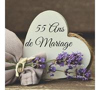 Notre Livre d'Or - 55 ANS de mariage - Noces d'Orchidée: Un joli cadre par page pour des messages uniques - cadeau anniversaire mariés 100 pages - Beau format