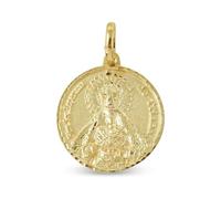 Notre Médaille en or massif 18 carats Lady Esperanza de Triana Séville 22 mm. relief