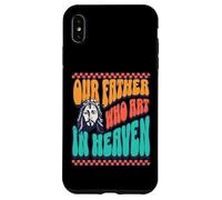 Notre Père Qui est au Paradis Fun God Retro Font Jesus Love Coque pour iPhone XS Max