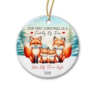 Notre Premier en Tant Que Famille De Quatre Décoration De Noël A Suspendre Créatif Ornement Suspendu Céramique Pendentif De Noël pour Festival Salon Maison