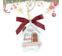 Notre Premier Ornement de Maison,Premier Ornement de Maison - Ornement de Noël de la Nouvelle Maison 2024 | Décoration de noël en Bois pour première Maison, Pendentif de Maison d'arbre de noël