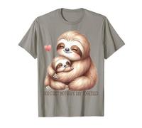 Notre première fête des mères ensemble paresseux maman assortie bébé maman T-Shirt