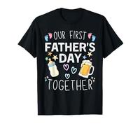 Notre première fête des pères ensemble, assortie à la première fois de notre bébé T-Shirt