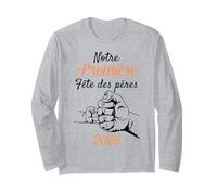 Notre Première Fête des Pères Papa pour la Première Fois Manche Longue