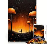 Notre Puzzle Maison des Champignons de 1000 pièces pour Adolescents Un Jeu de logique et de détente, aux découpes précises et Douces, Un Cadeau précieux (50x75cm)